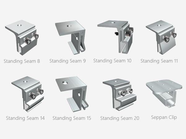 彩鋼瓦立縫屋頂太陽能夾具 (直立鎖邊)