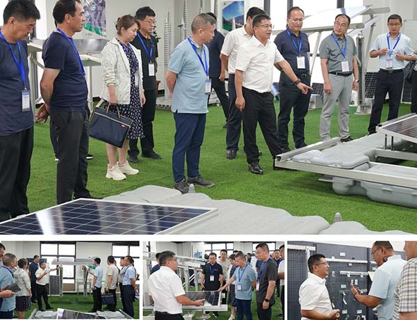 領(lǐng)導(dǎo)一行參觀了邁貝特產(chǎn)品展廳和車間